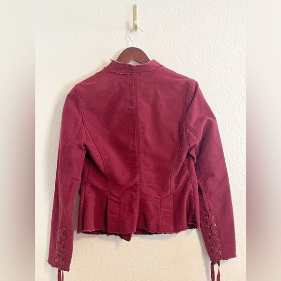 Free People Red Ella Utility Jacket. Small - Picture 5 of 10